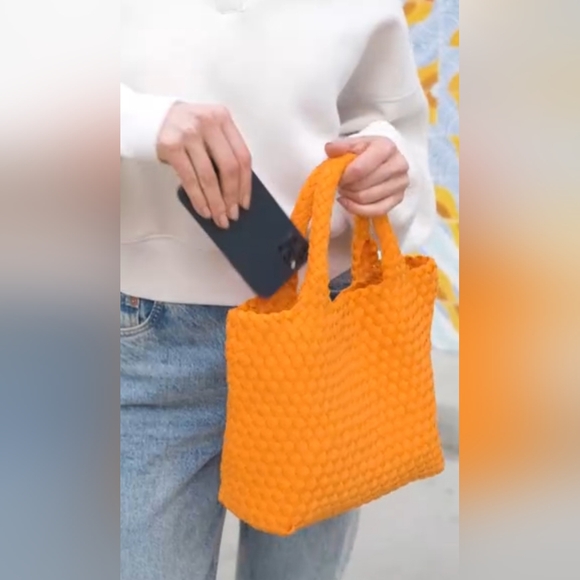 #479 SALE 🛑78 FINAL PRICE! FABULOUS BOHO TRENDY Small Woven Neoprene Crossbody - Picture 12 of 14